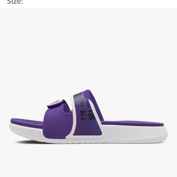 Under Armour - Womens Ansa Studio Slides, Purple & Halo Gray Sz 11 NWT - Picture 4 of 7